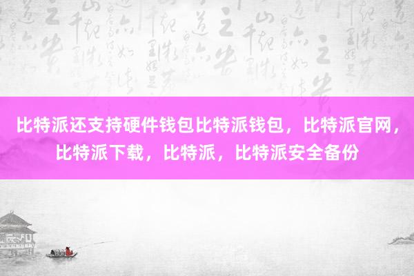 比特派还支持硬件钱包比特派钱包，比特派官网，比特派下载，比特派，比特派安全备份