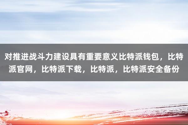 对推进战斗力建设具有重要意义比特派钱包，比特派官网，比特派下载，比特派，比特派安全备份