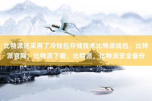 比特派还采用了冷钱包存储技术比特派钱包，比特派官网，比特派下载，比特派，比特派安全备份